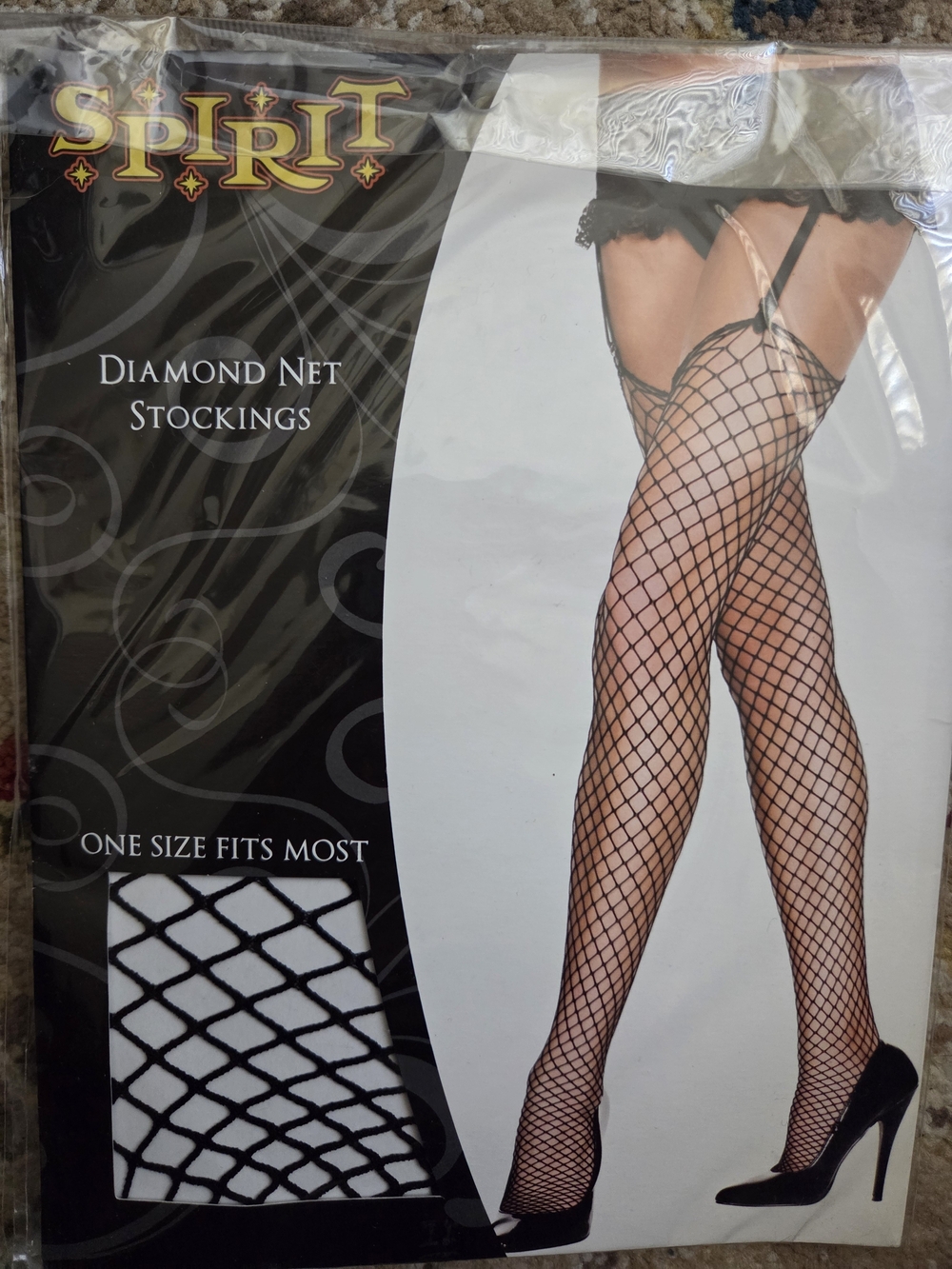 Spirit Black Diamond Net Fishnet Stockings